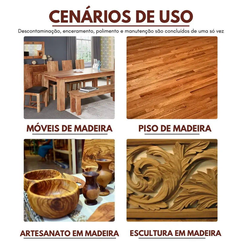 Wood Wax: Cera de Madeira Polonesa Anticorrosiva + OFERTA DE LANÇAMENTO (PAGUE 1 LEVE 3)