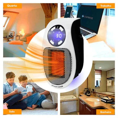 Aquecedor Elétrico Portátil para Tomada com Controle Remoto + OFERTA EXCLUSIVA