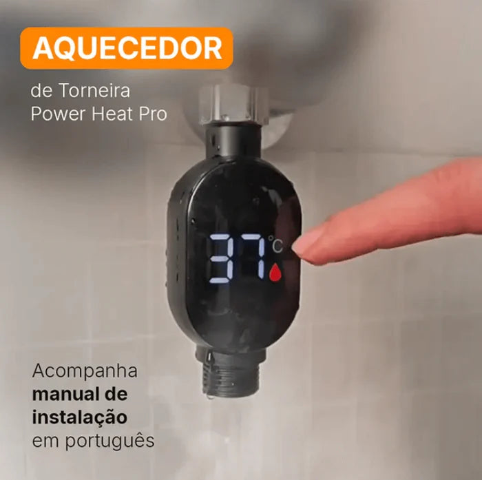 Aquecedor de Água Elétrico - Recarregável c/ Cabo USB - Temperatura Máxima 60 °C
