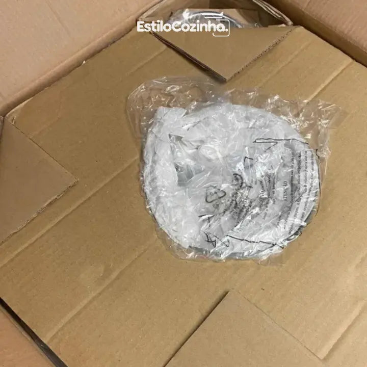 Rechaud Giratório Com 6 Compartimentos Aço Inox E Vidro 52cm + BRINDE 100 Velas para Rechaud